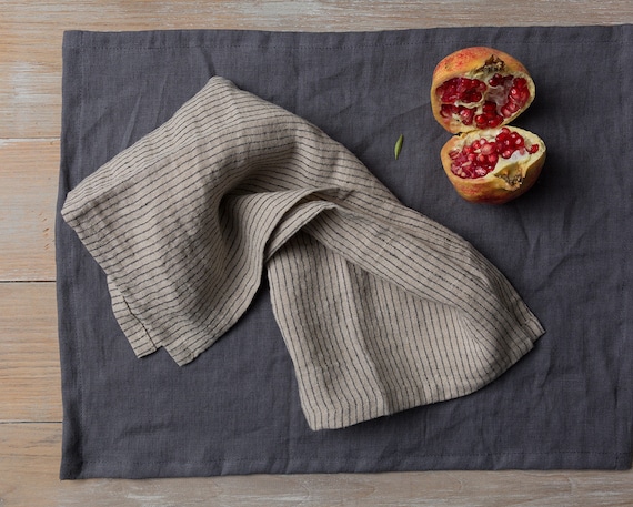 Linen placemats- Washed Linen Placemats 14.5''x17.7'' (37cm x 45cm) Set of 2-4-6