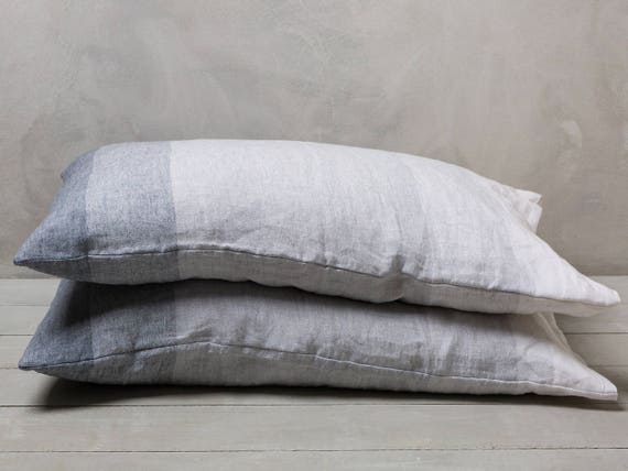 Linen pillow cases Set of two linen Linen Pillowcase Stone Washed Sham