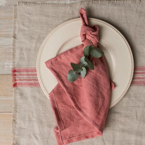 Linen Napkins Set of 4-6-8 Washed linen napkins 16.5x16.542x42cm Wedding linen napkins-Linen table-cloth napkins image 3