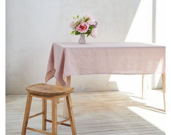 Linen tablecloth-Tablecloth-Table linens-Dining Linen Tablecloth- Heavy linen. Width 55"(140cm) x Custom length.