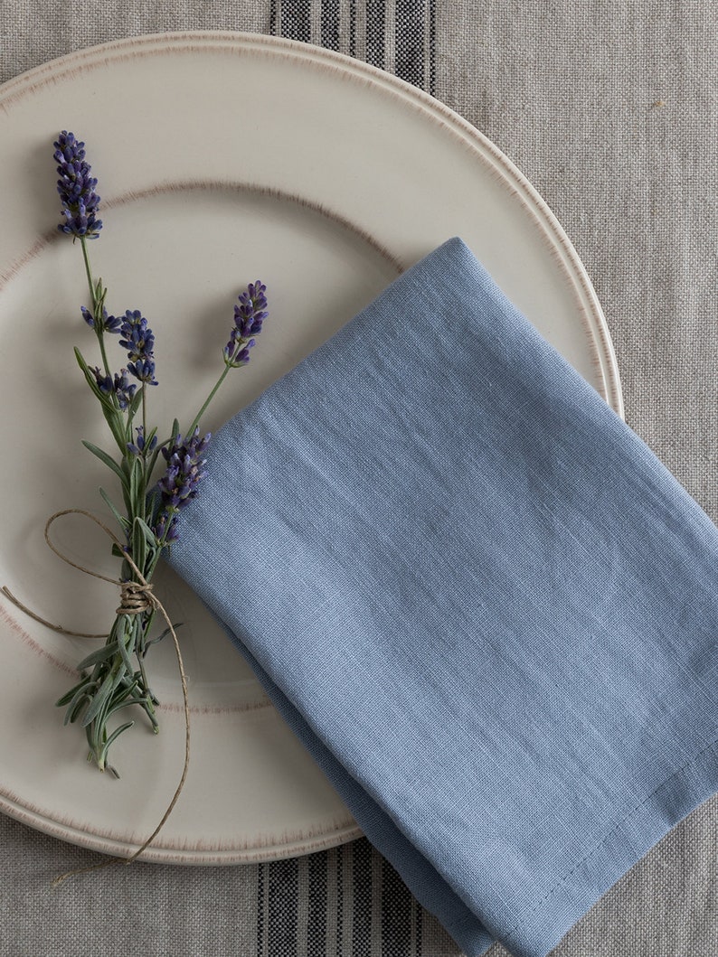 Linen Napkins Set of 4-6-8 Washed linen napkins 16.5x16.542x42cm Wedding linen napkins-Linen table-cloth napkins image 5