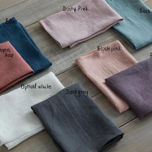 Linen Napkins- Set of 4-6-8 Washed linen napkins 16.5’’x16.5’’(42x42cm) Wedding linen napkins-Linen table-cloth napkins