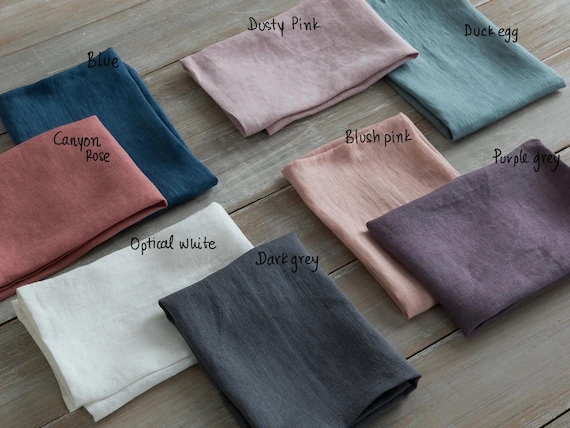 Linen Napkins- Set of 4-6-8 Washed linen napkins 16.5’’x16.5’’(42x42cm) Wedding linen napkins-Linen table-cloth napkins