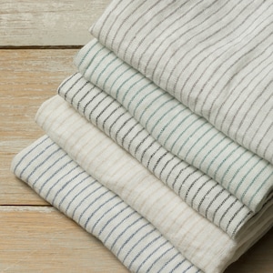 Linen Table Runner- Striped linen table runners-Stonewashed Linen Table Runner- Linen Table Decor-Linen Gift