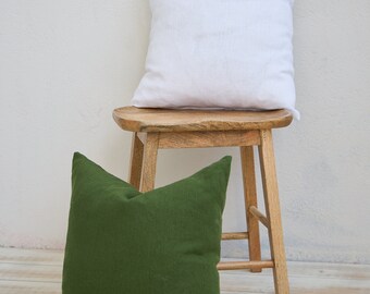 Taie d'oreiller en lin-Taie d'oreiller en lin lavé-Oreiller décoratif-Taie d'oreiller-Taie d'oreiller lombaire.Housse de coussin en lin.