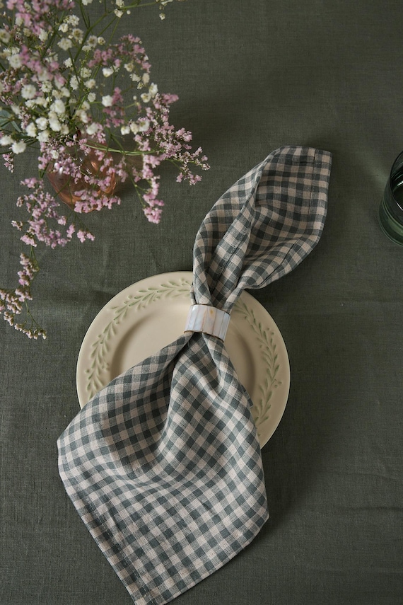 Linen Napkins- Set of 4-6-8 Washed linen napkins 16.5’’x16.5’’(42x42cm) Wedding linen napkins-Linen table-cloth napkins
