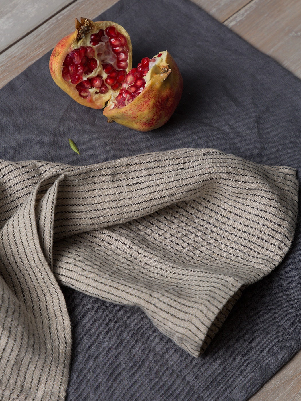 Linen napkins Set of 4-6-8 Washed striped linen napkins | Etsy