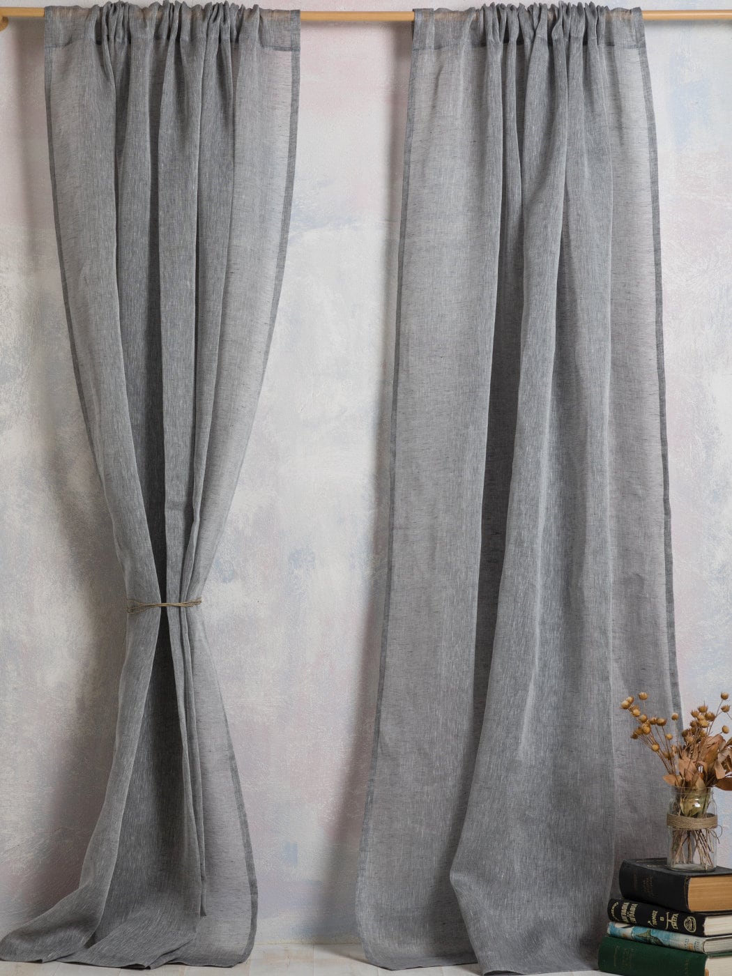 Linen curtains CurtainsLinen Panels Sheer Linen Curtains Graphite