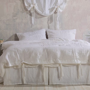 Linen Duvet Cover- White Washed Linen Duvet Cover-Linen bedding-Linen duvet cover-Available in any size.