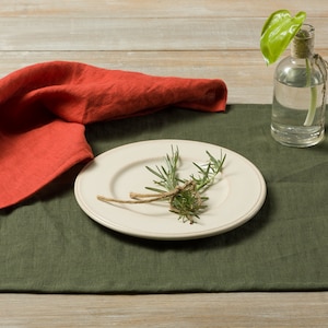 Linen placemats- Washed Linen Placemats 14.5&#39;&#39;x17.7&#39;&#39; (37cm x 45cm) Set of 2-4-6