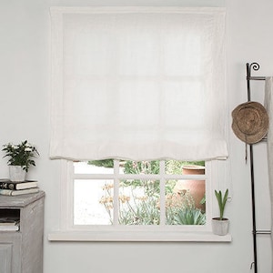 Linen Roman Blind - Roman Blind -Linen Roman Shade - Hardware is Included - Blind- Made to Measure Roman Blind- Custom Roman Blind.