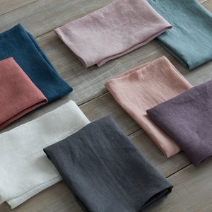 Linen Napkins- Set of 4-6-8 Washed linen napkins 16.5’’x16.5’’(42x42cm) Wedding linen napkins-Linen table-cloth napkins