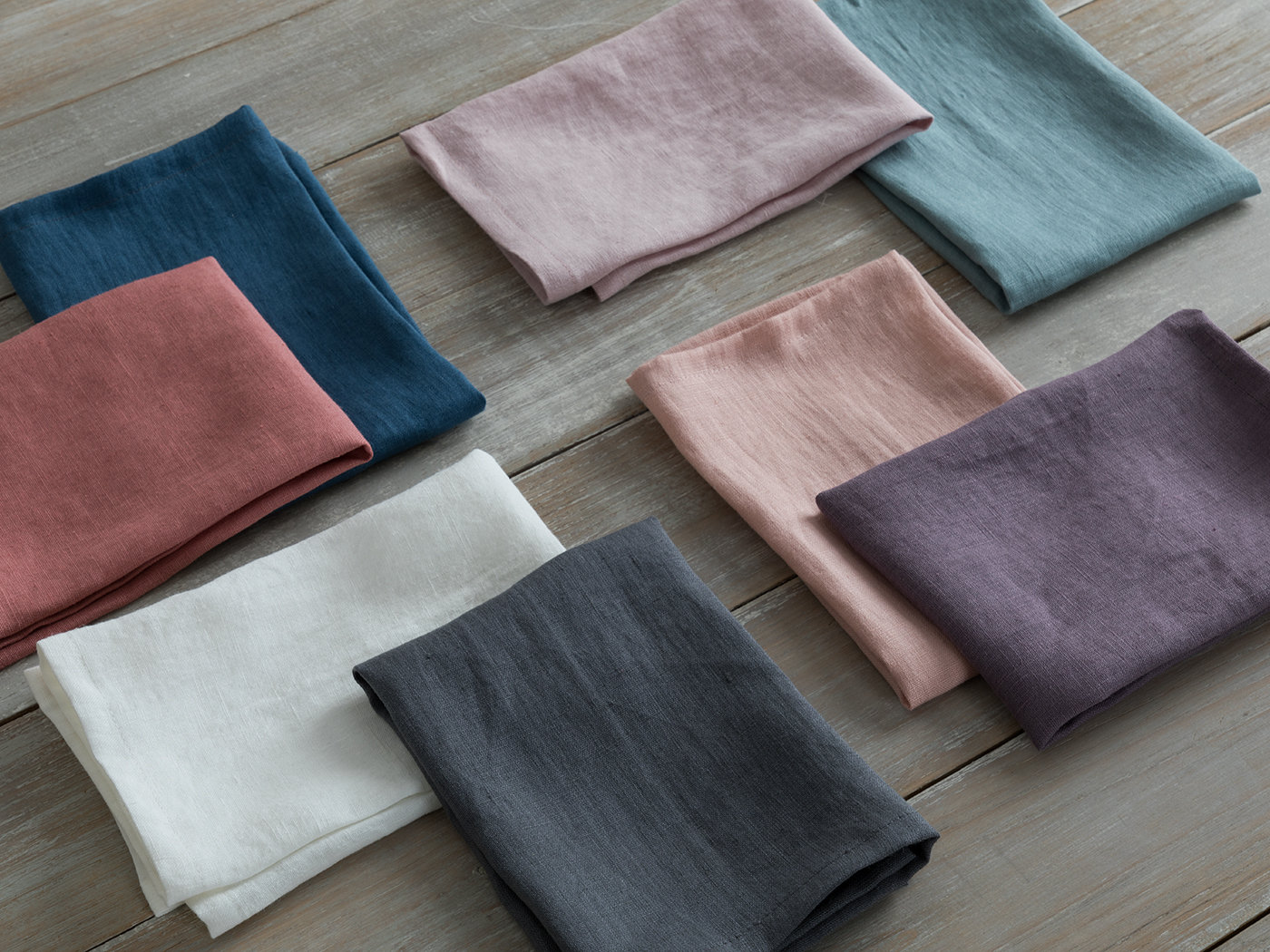 Linen Napkins Set of 468 Washed linen napkins 16.5’’x16.5’’(42x42cm