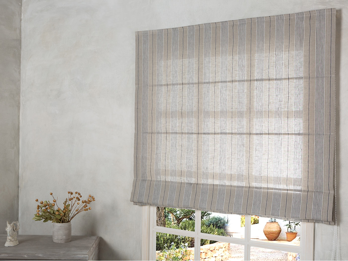 Linen Roman Blind Linen Roman Shades Roman Blind Etsy UK