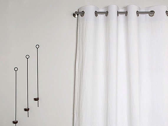 Extra large linen panels lined with blackout lining-Linen Curtain-Linen Panel- Linen Drape with grommets. Available in any colors.