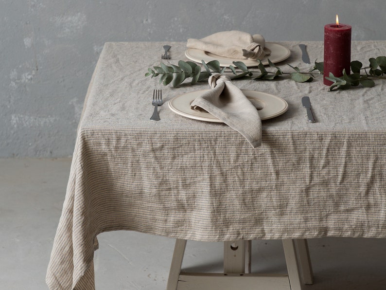 Linen Tableclothtable Linenswashed Linen Tablecloth in Etsy