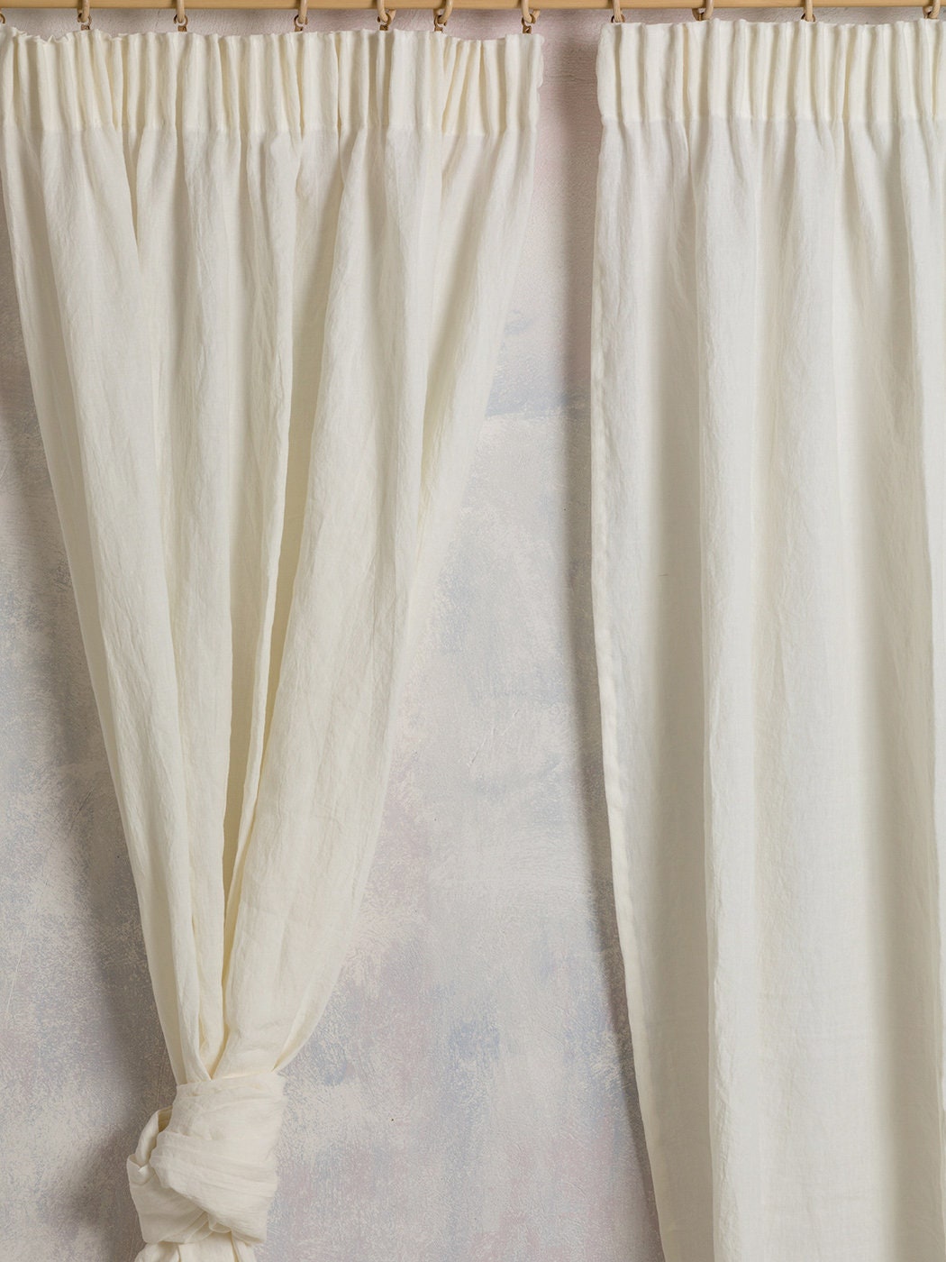 Linen Curtain Panel-Linen Panel in off white color Washed | Etsy