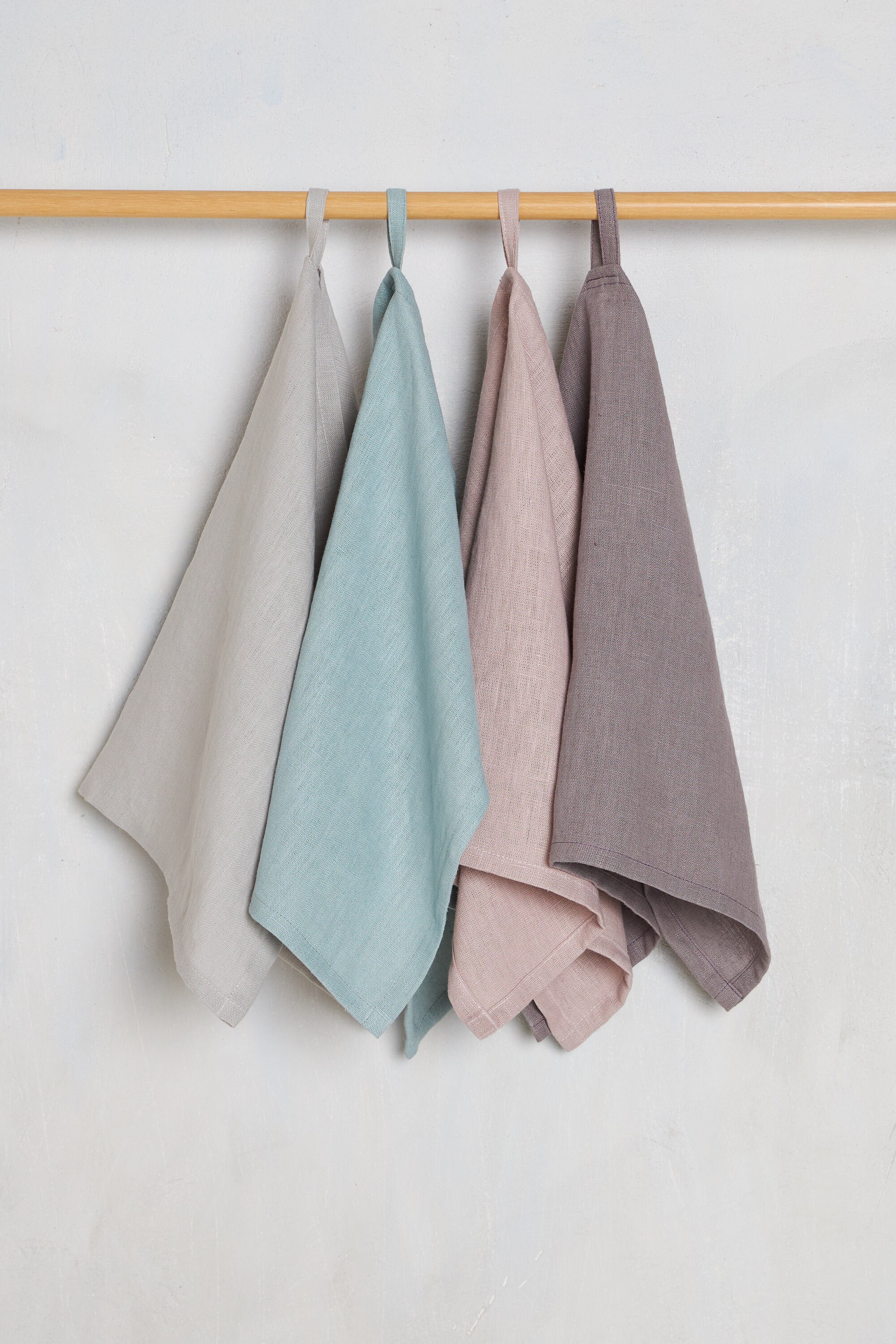 Haomy - Treviso Washed Linen Tea Towel - Celadon