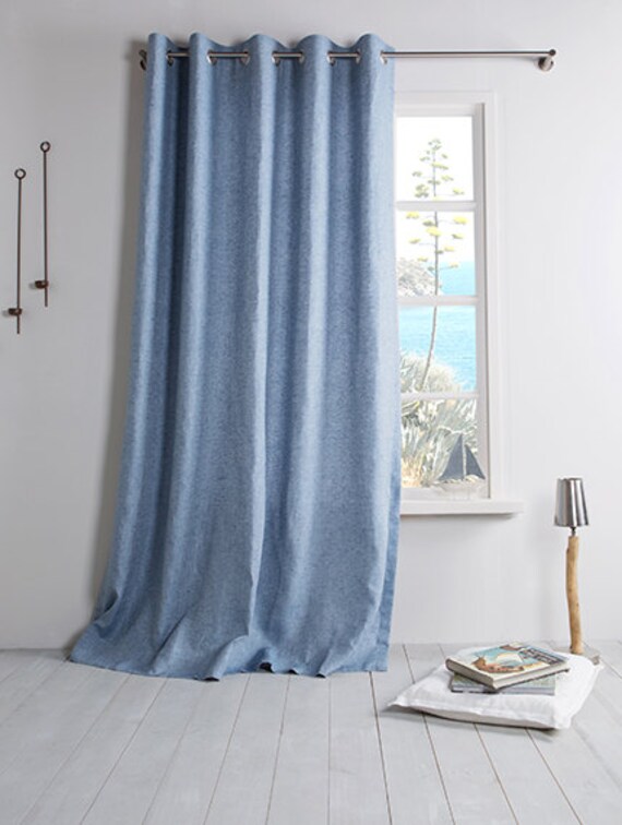 Linen Curtain Lined Linen Curtain With Cotton Lining Linen Etsy