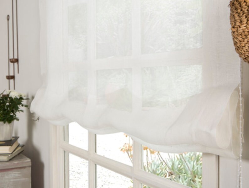 Linen Roman Blindlinen Roman Shadesroman Shades Sheer Linen Etsy UK
