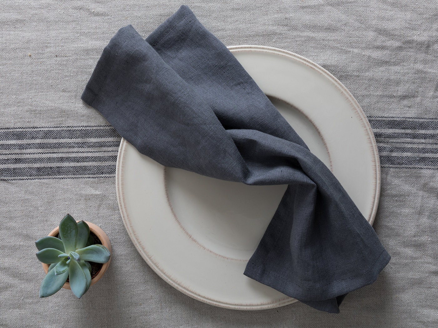 Washed Linen Napkins Set of 4-6-8 Washed Linen Napkins in - Etsy UK