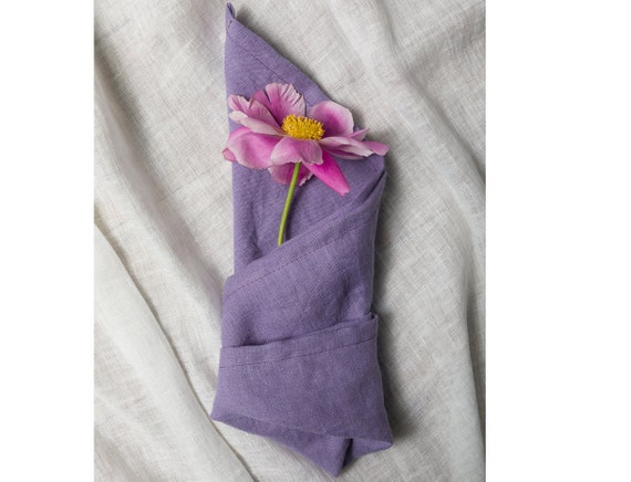 Washed Linen Napkins, Set of 4-6-8 Washed Linen napkins in dark grey -dining napkins 16.5’’x16.5’’(42x42cm)Wedding linen napkins
