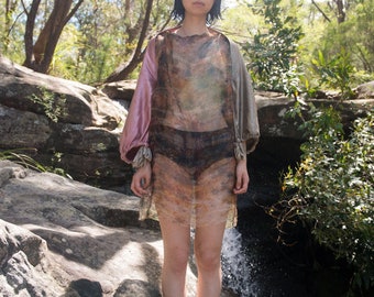 Cosmic Galaxy Sheer Silk Dress