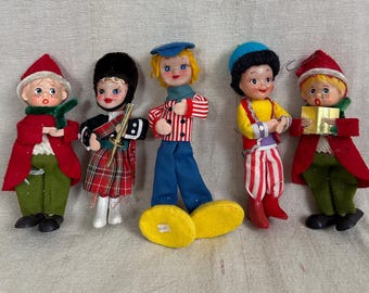 Christmas Carolers Collection Ornaments Lot of 5