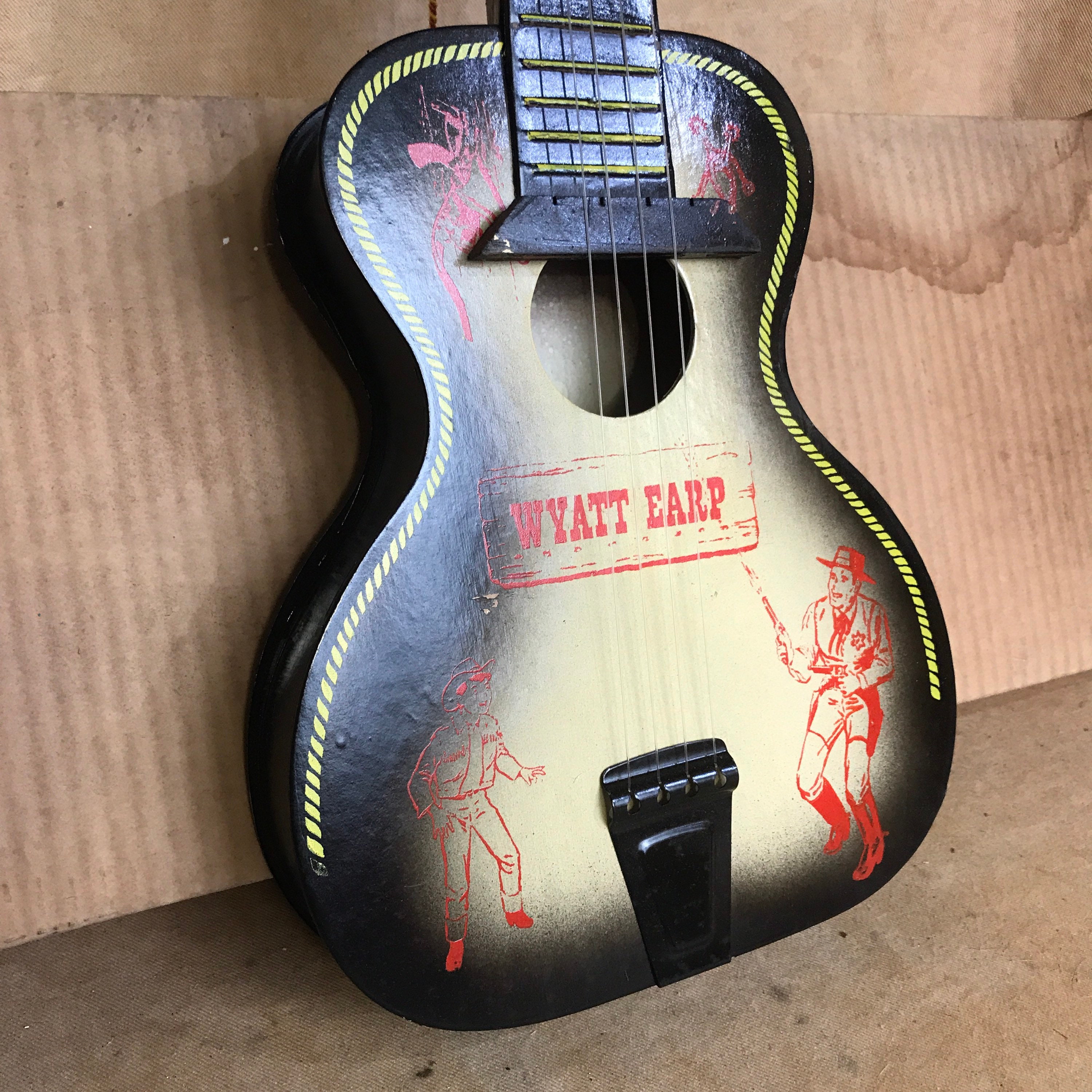 WYATT EARP Toy Guitar MINT 50s // Kids Musical Instrument Etsy