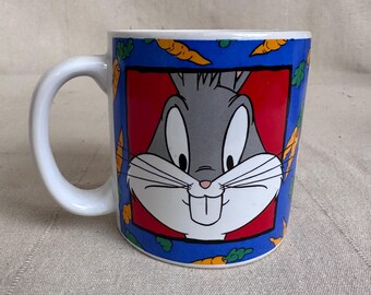 Bugs Bunny Mug, Looney Tunes Vintage Coffee Cup Cartoon Rabbit
