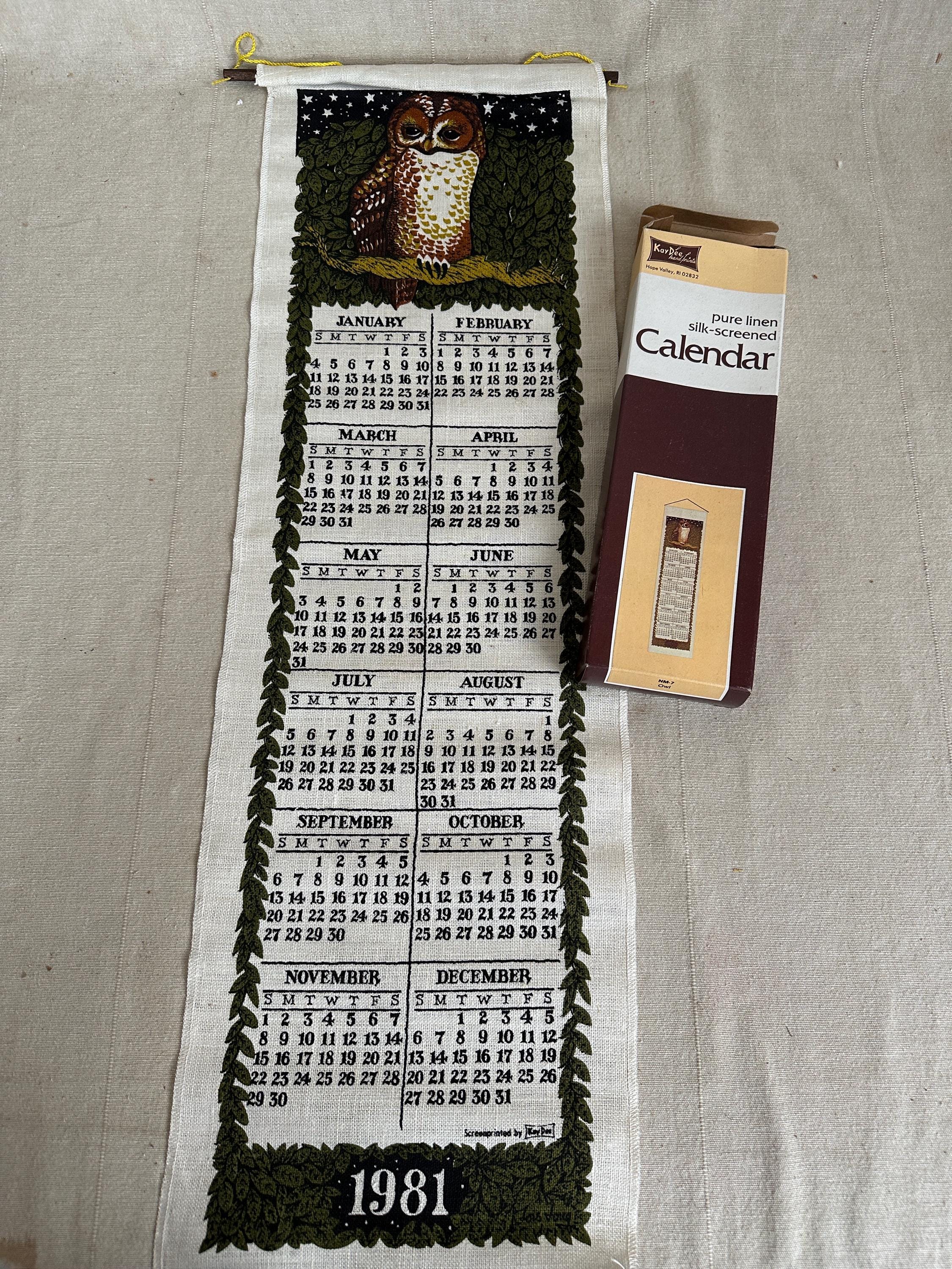 Vintage 1981 Calendar - Etsy