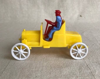 Toy Plastic Model T Car Vintage 50s Moving Wheels