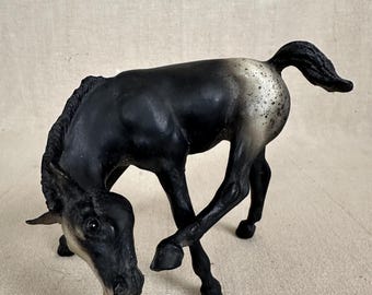 Vintage Breyer Scratching Foal Appaloosa Horse Statue Figurine 1970s Collectible Equestrian Country Western Farmhouse Rider