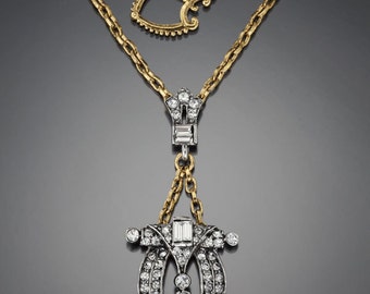 Vintage Art Deco Halskette mit Clip