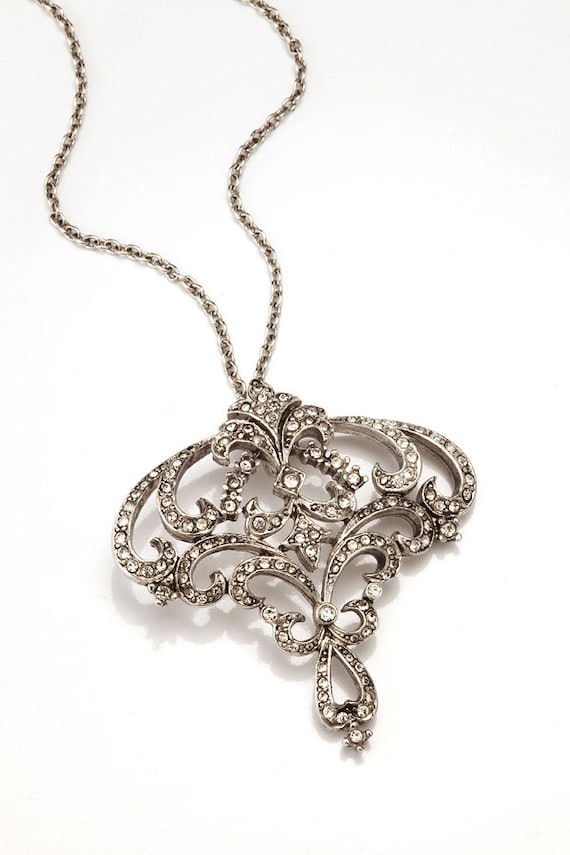 Silver Art Nouveau Pendant