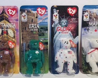 McDonald's Teenie Beanie Babies: International Bears Set - Mint in Box
