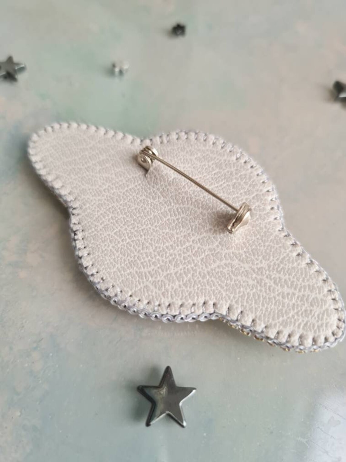 Planet Bead Brooch. Saturn Embroidered Brooch - Etsy