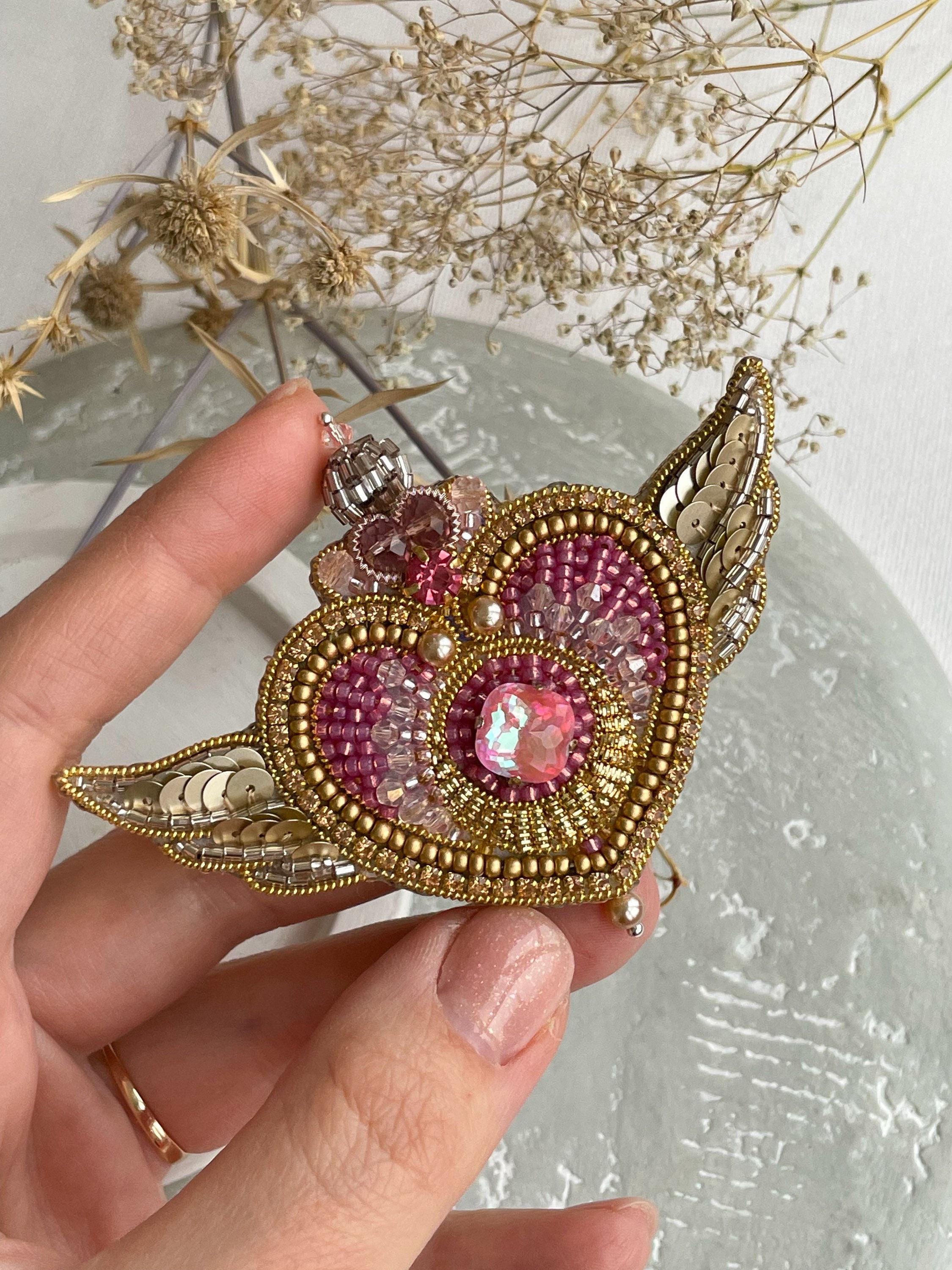 Pink Brooch Heart 