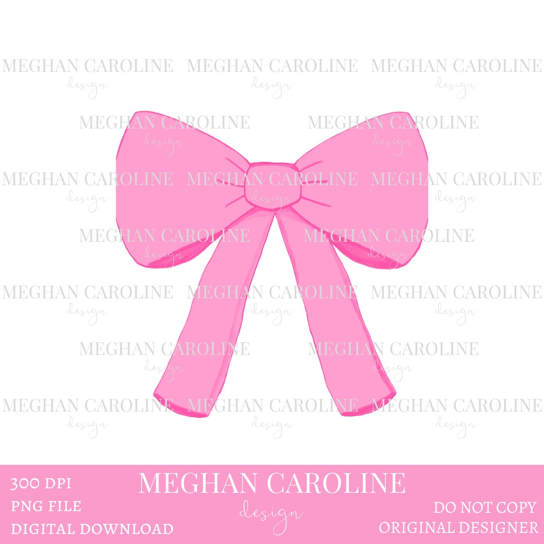 Hot Pink Bow PNG, Pink Bow Sublimation, Pink Bow Clipart - Etsy
