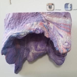 Cotton candy Magnetic naturalistic looking hide/ledge. Handmade item, colors will vary