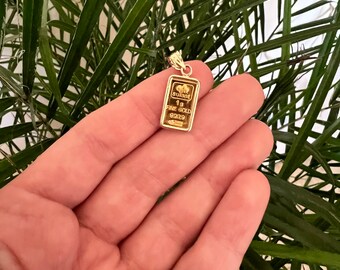 24k Gold Pendant - Etsy