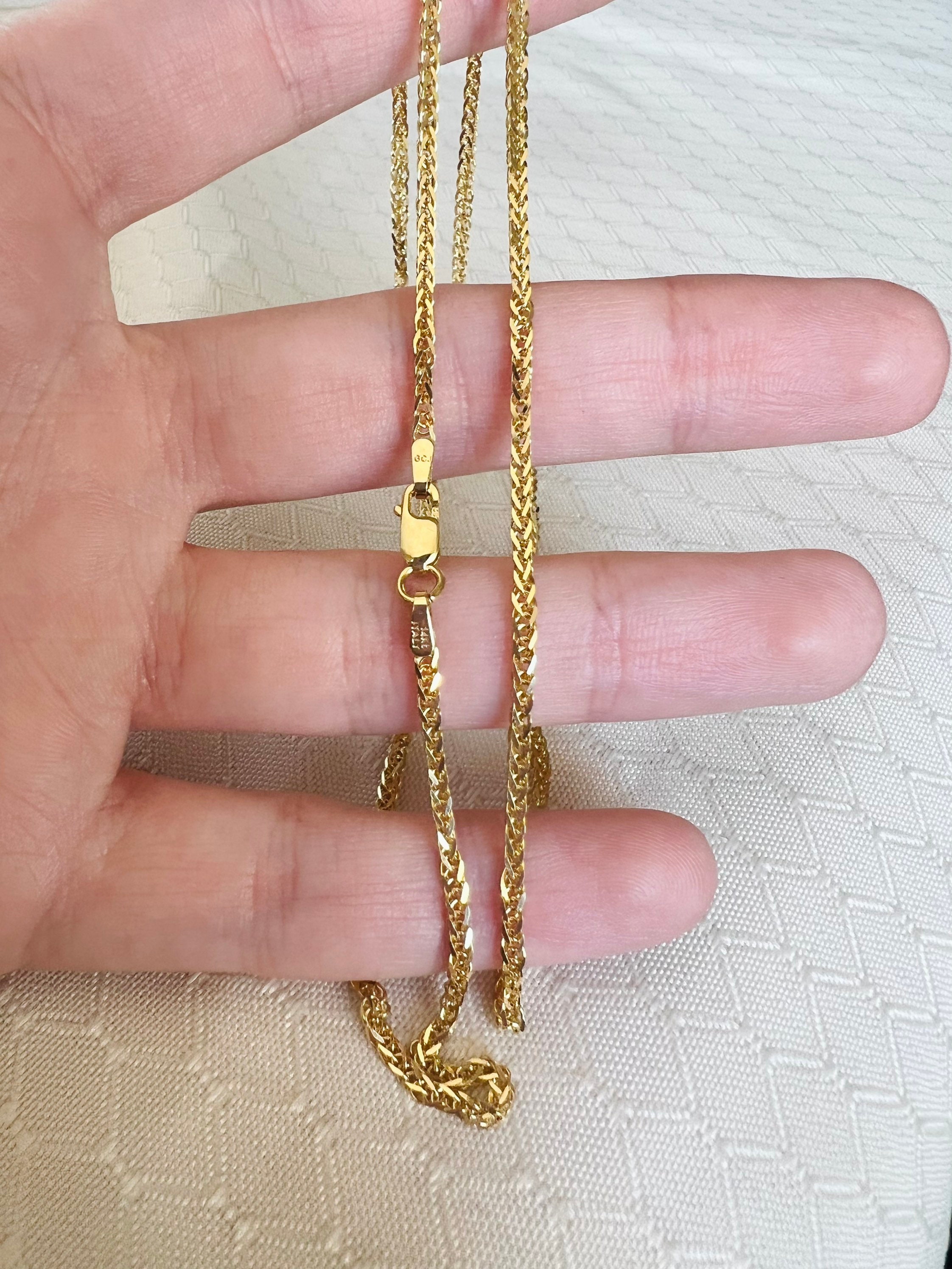 14K Pretty Yellow Gold Foxtail Chain 18 Inches 5.5 Grams Made in 