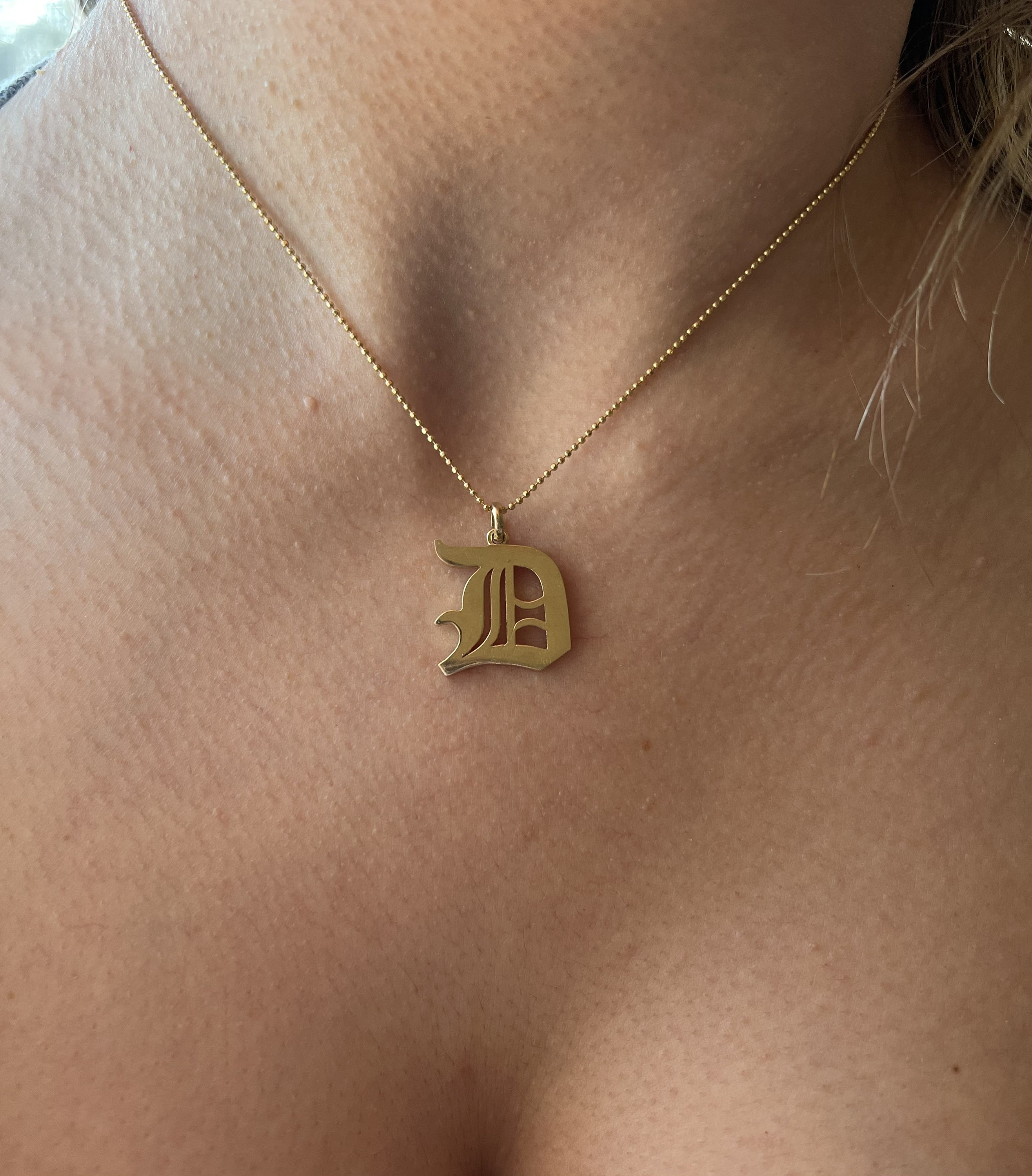 Old english d sale necklace