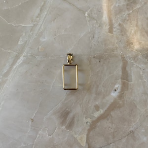 14K Pretty Yellow Gold Regular Frame for 1 gram Pamp Suisse Gold Bar