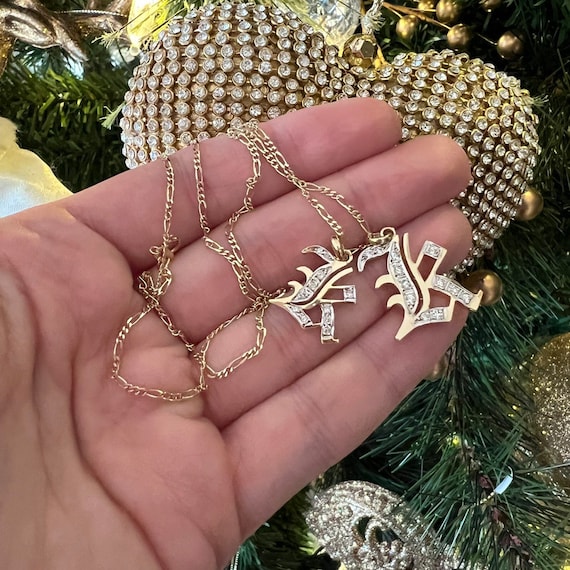 14K Yellow Gold Old English Initial 14K Yellow Gold Old English Initial