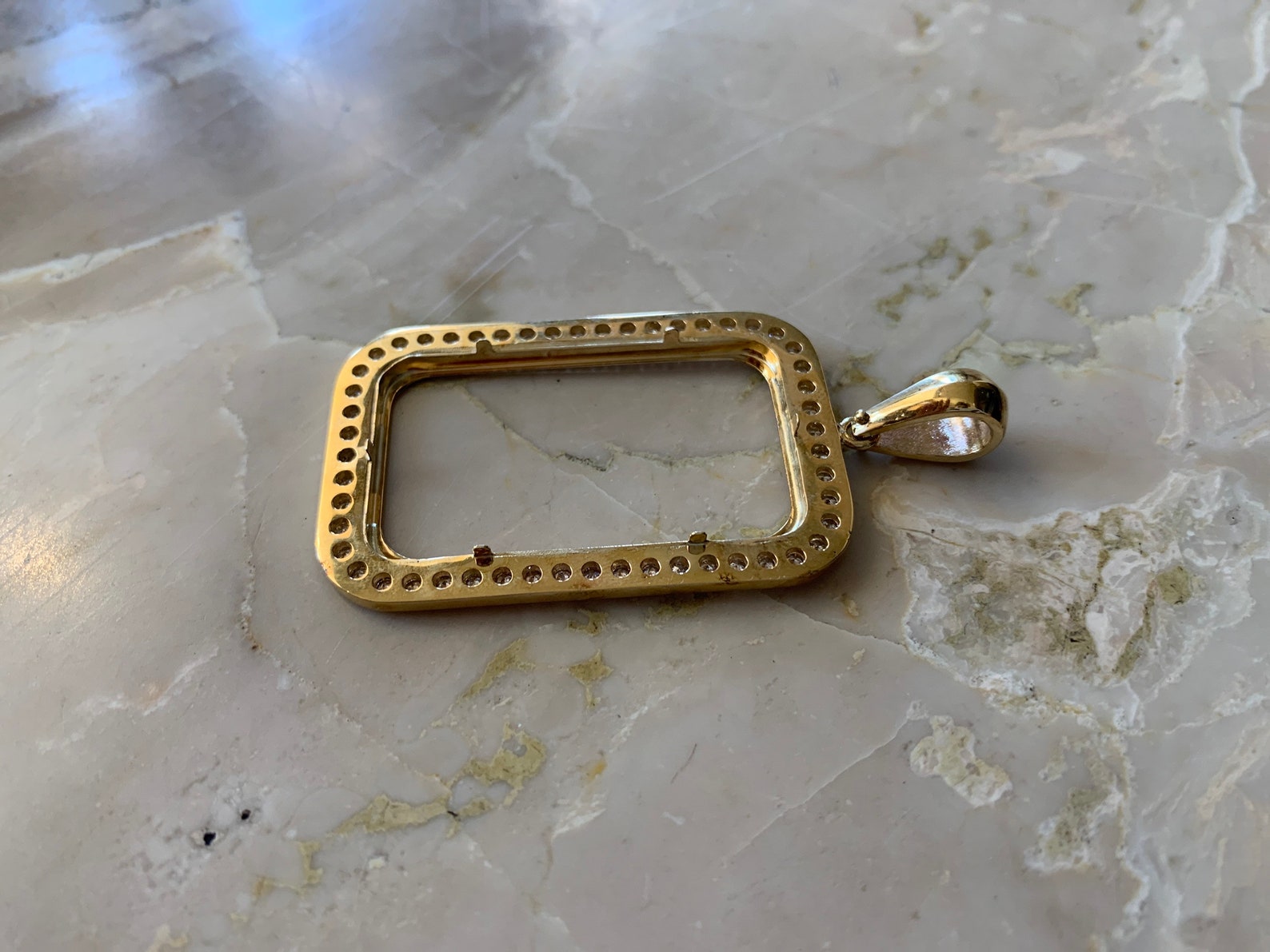 14K Yellow Gold Frame for 1 Oz Gold Bar With Round Diamonds 2.58 Cts - Etsy