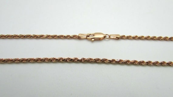 Buy 14K Rose Gold Diamond Cut 26 Inches Rope Chain Grams Made