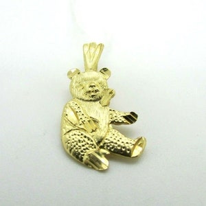 Ciondolo/pendente a forma di orsetto in oro giallo 14 carati