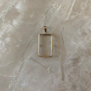 14K Pretty Yellow Gold Regular Frame for 10 gram Pamp Suisse Gold Bar