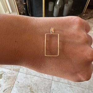 14K Pretty Yellow Gold Regular Frame for 5 gram Gold Bar pamp suisse or credit suisse